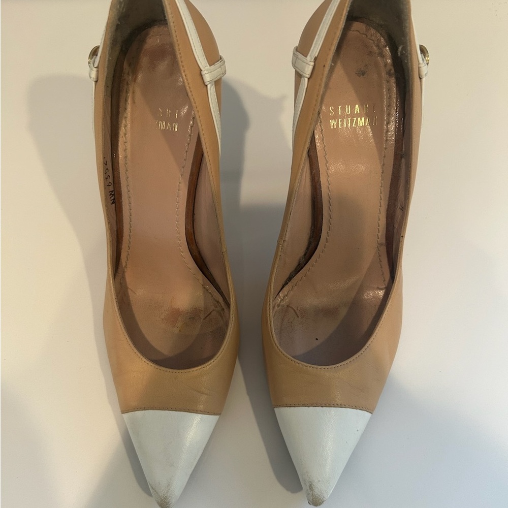 Stuart Weitzman Beige and Cream Heels